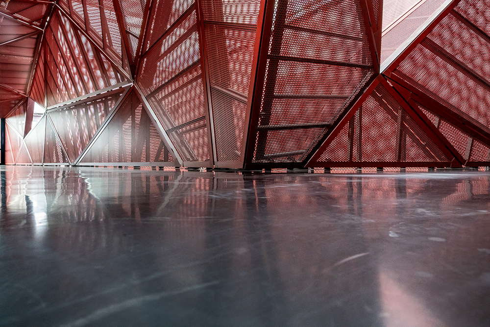 Ambiance intérieur architecture rouge